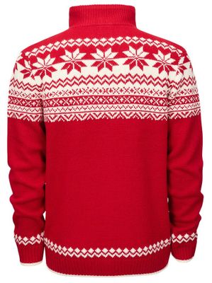 Norwegian knitted sweater - red/white