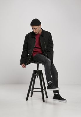 Black men's jacket with collar