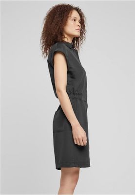 Short sleeve jumpsuit with shirt collar