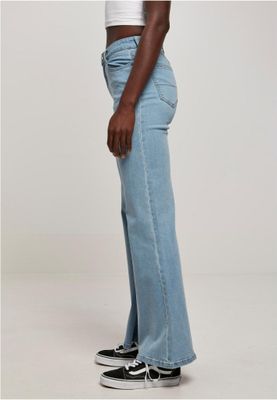 Ladies Organic High Waist Flared Denim Pants