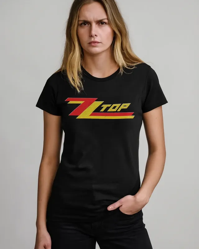 ZZ Top Misprint Logotype T-shirt dam i svart