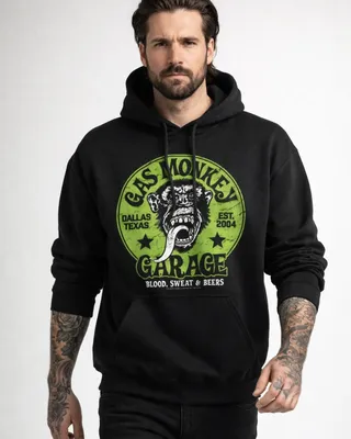 Gas Monkey Garage - Green Logo Hoodie