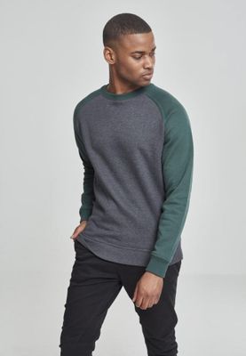 Tvåfärgad raglan sweatshirt
