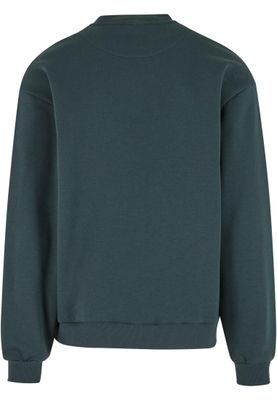 Sweat-shirt för herr med fluffy Crewneck – flaskgrön regular