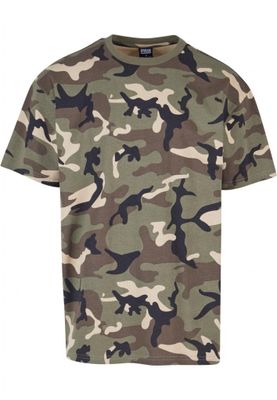 Oversized T-shirt in dark camouflage for men