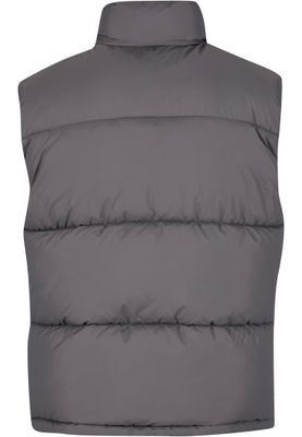 Puffig design, två fickor, grå huva Basic Puffer Vest västt för herr – cloudgrey