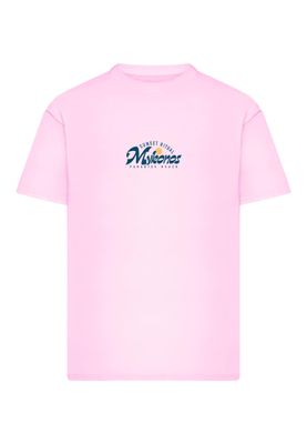 T-shirt i bomullsjersey med mykonos Mood – softpink