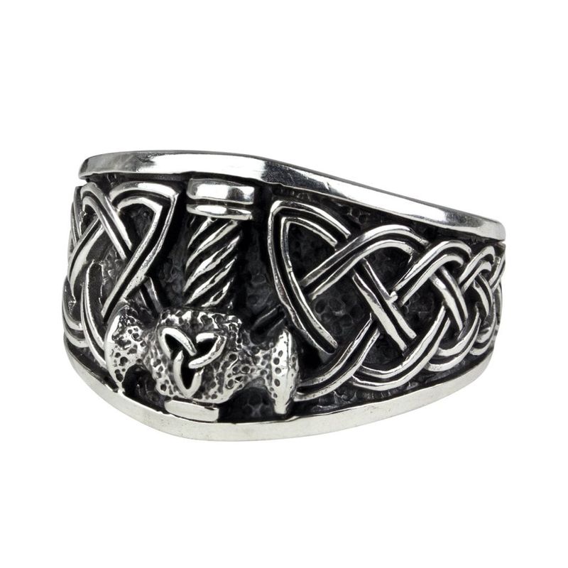 Ring med mjølnir 925 sterlingsølv