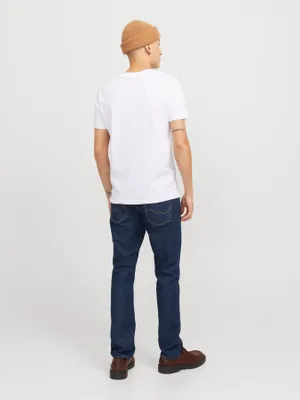 Mörkblå otvättade slim fit jeans - GLENN
