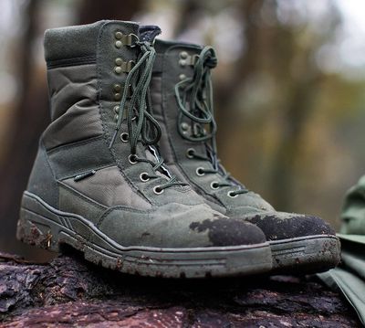 Combat boots YKK zipper