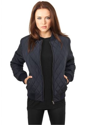 Nylon jacket lady with checkered pattern