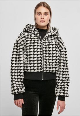 Ladies Short Oversized AOP Sherpa Jacket