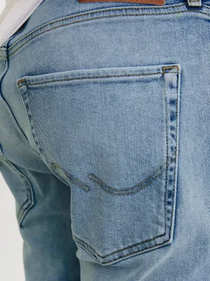 Mörkblå stentvättade jeans regular fit - CLARK