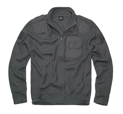 Fickor på bröst och axlar BW Cardigan Zip-Hoodie för herr – anthracite