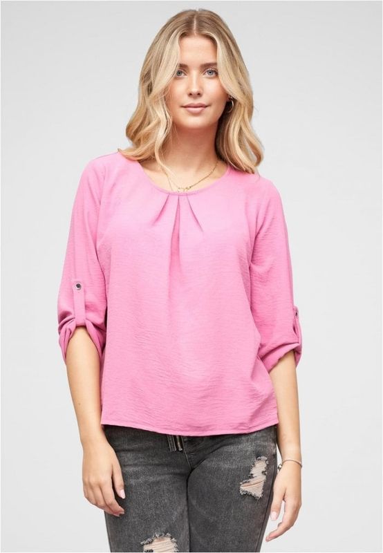 Pink bluse med krave