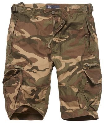 3/4 loose fit cargo shorts mænd - camo
