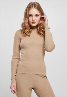 Ladies Rib Knit Turtelneck Sweater