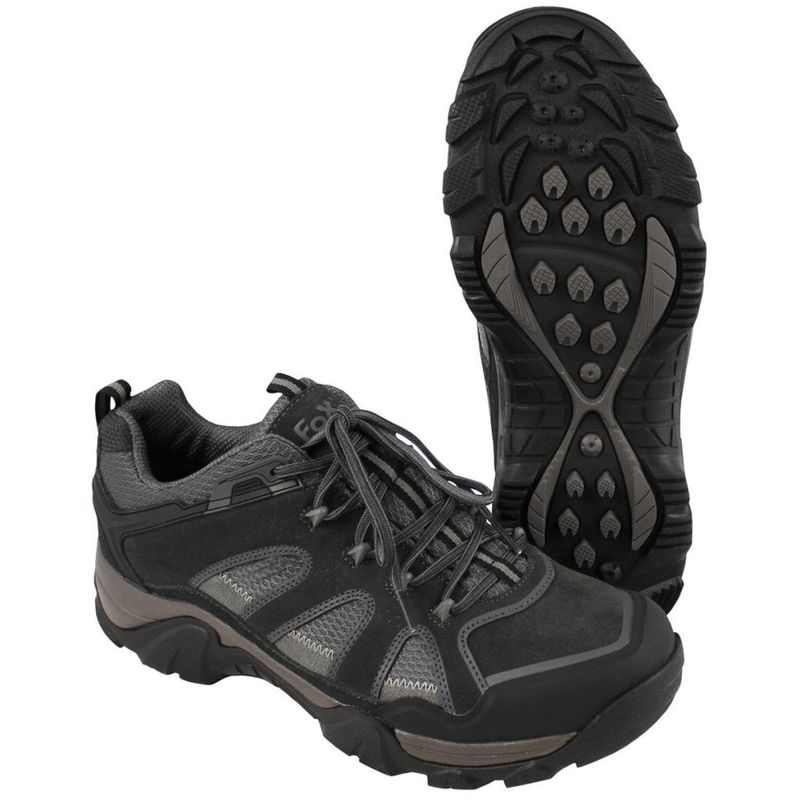 Gray trekking shoes