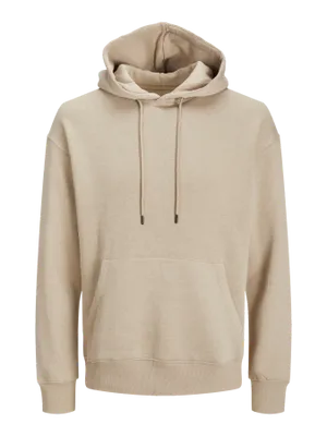 Avslappnad Hoodie med Känguruficka