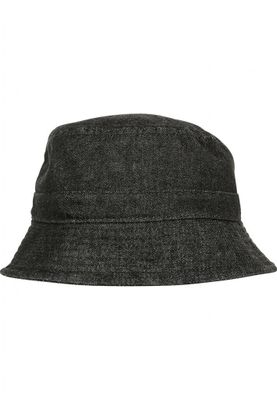Black bucket hat denim