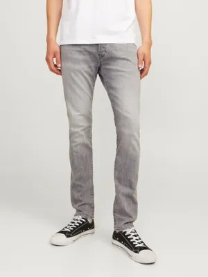 Slim fit jeans GLENN fox för herr – grey denim