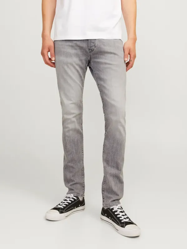 Slim fit jeans GLENN fox för herr – grey denim