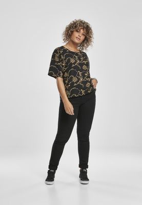 Short t-shirt in luxury pattern ladies