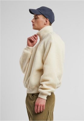 Teddy jacket with half zip for men