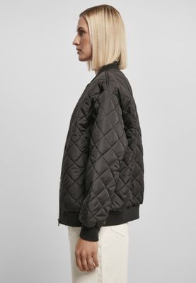 Oversize quiltad bomberjacka dam