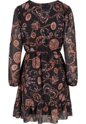 Chiffonkjole med dekorativt print