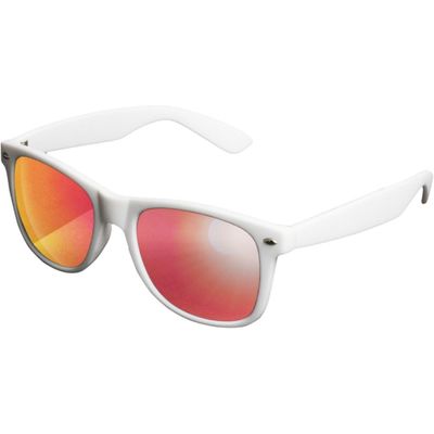 Wayfarer solbriller spejlglas hvide sløjfer