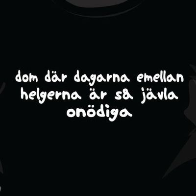 Dom där dagarna emellan...