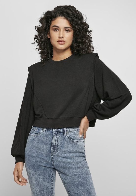 Short crewneck for lady with wide arms