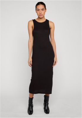 Ribbad klänning för dam – svart