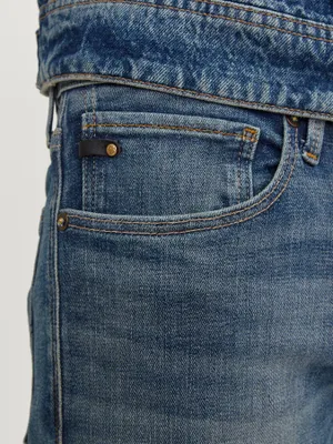 Stentvättade slim fit jeans herr - GLENN