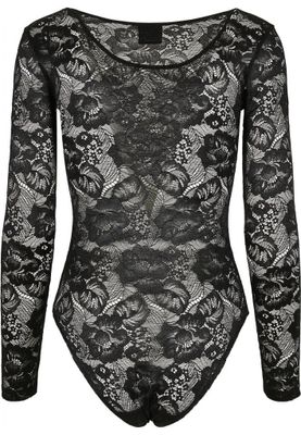 Langærmet bodysuit dame med blonde