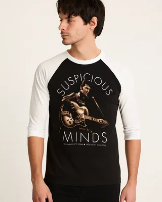 Elvis Presley - Suspicious Minds Baseball 3/4 Sleeve Tee