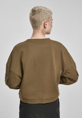 Short sweatshirt with arm pockets ladies