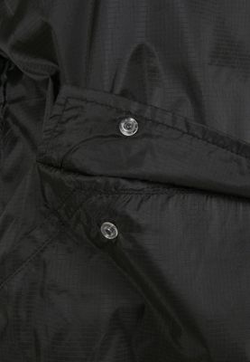 Black short hooded jacket for women