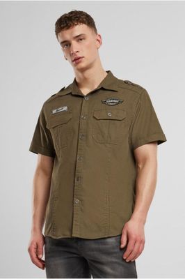 Luis Vintage Short Sleeve Shirt - olive