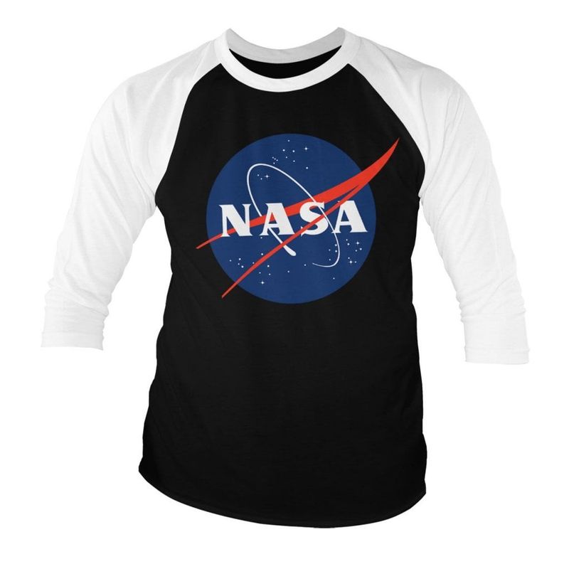 NASA logo 3/4 baseball tee
