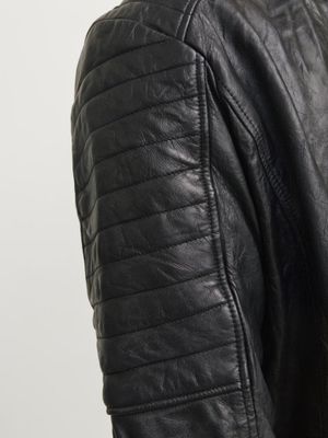 Leather jacket biker style Jack & Jones