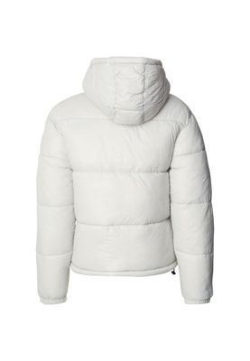 Shiny Puffer Jacket With Hood Jacka för herr – lightasphalt