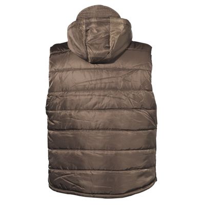 Lined vest with detachable hood