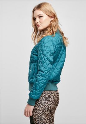 Jacket with diamond quilted nylon ladies