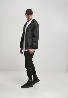 Black lightweight jacket with bellows pockets