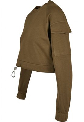 Short sweatshirt with arm pockets ladies