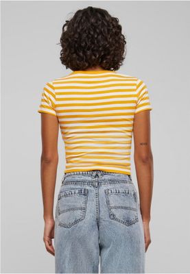 Women's short striped T-shirt