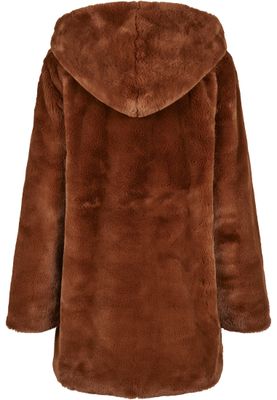 Fluffy teddy coat with hood