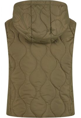 Women's lightweight quilted vest with hood